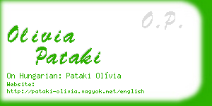 olivia pataki business card